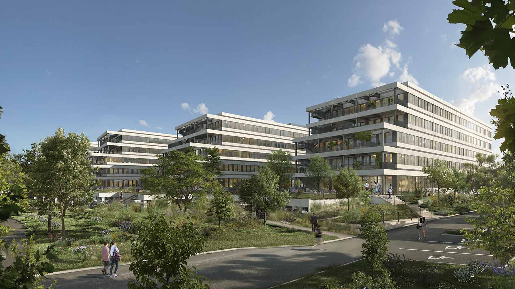 Campus Horizon à Blagnac : éléments béton préfabriqués par PREGA à Labège