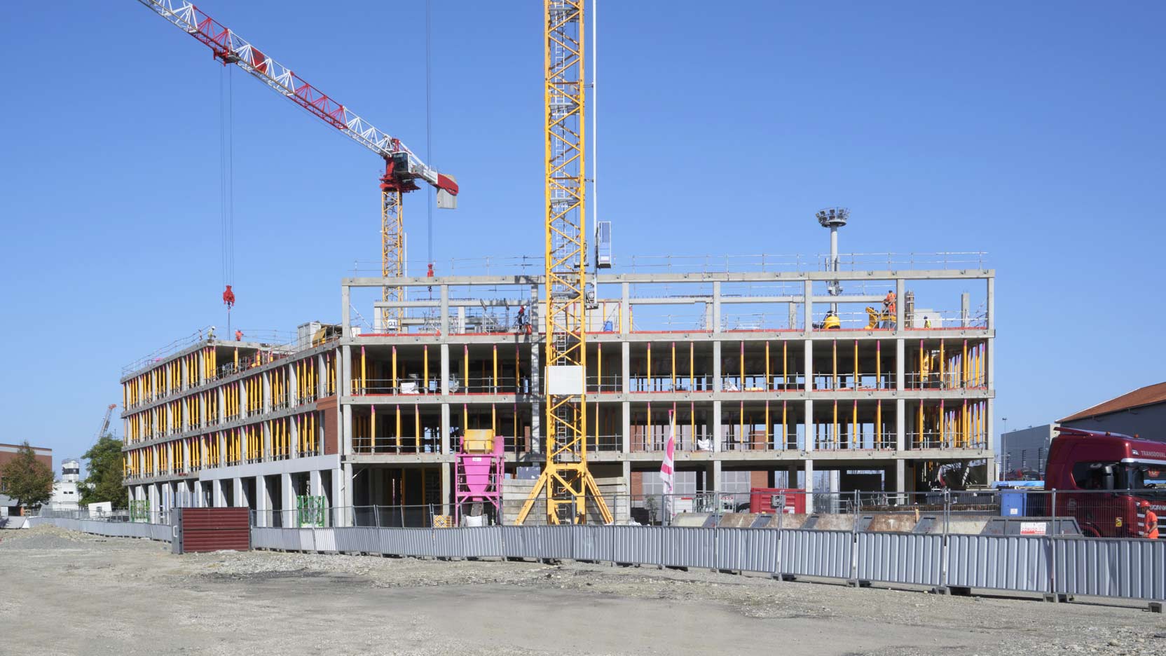 Structure en béton armé du bâtiment 1pulsion pour Espaces Ferroviaires construit par GA en phase gros œuvre | PREGA